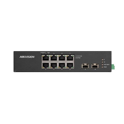Hikvision DS-3T0510HP-E/HS 8 Port Unmanaged Industrial POE Switch